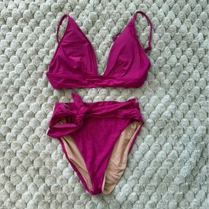 J. Crew Vibrant Pink bikini